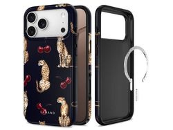 Tech-Protect Lamano MagSafe case for iPhone 18 Pro / 17 Pro - black and brown