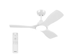 Philips Olas takfläkt med belysning Ø106 cm, justerbart vitt ljus, vit