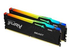 Kingston FURY Beast RGB - DDR5 - sats - 32 GB: 2 x 16 GB - DIMM 288-pin - 5600 MT/s / PC5-44800 - CL36 - 1.25 V - ej buffrad - on-die ECC