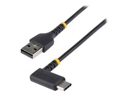 StarTech.com 6 fot (2m) USB A til C-ladekabel rettvinklet, kraftig hurtiglading USB-C-kabel, USB 2.0 A til Type-C, slitesterk og robust aramidfiber...