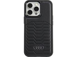 Audi syntetisk lærdeksel med MagSafe for iPhone 13 Pro Max - svart