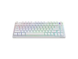Savio Phenix WHITE GAT RED, Trådlös, Bluetooth, QWERTY, RGB LED, Vit