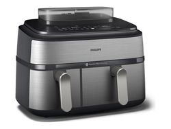 Philips Series 5000 NA555 - Dubbel luftfritös - 9 liter - 2.75 kW - silver