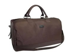 Hugo Boss Hugo Boss, Duffle bag, imitert skinn, håndveske, weekendbag, mørkebrun, 50 x 18 x 31 cm
