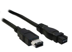 InLine FireWire M-M 5m, FireWire 400 (IEEE 1394/IEEE 1394a), 6-p, 9-p, Svart, Hankjønn/hankjønn, 400 Mbit/s