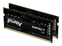 Kingston FURY Impact - DDR4 - sats - 32 GB: 2 x 16 GB - SO DIMM 260-pin - 3200 MT/s / PC4-25600 - CL20 - 1.2 V - ej buffrad - icke ECC - svart