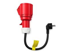 Qoltec - Strömkabel - IEC 60309 1P+N+E till power CEE 7/7 - AC 230 V - 16 A - 30 cm - svart, röd, vit