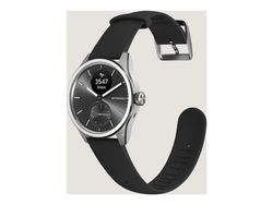 Withings ScanWatch 2 - 42 mm - rostfritt stål - smart klocka med hybridfunktion med band - fluoroelastomer - handledsstorlek: 163-239 mm - monokrom...