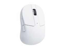 Keychron M4 - Mus - ergonomisk - optisk - 5 knapper - trådløs, kablet - 2.4 GHz, Bluetooth 5.3, USB-C - hvit