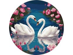 Maling etter tall - svane charms 26 cm