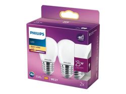 Philips LED Classic LED-lampa 250 lm 2,2 W 2700 K P45 E27, 2-pack