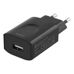 USB Wall Charger DELTACO 100-240V, USB, 5V, 2.4A, 12W, black