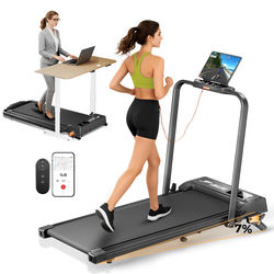 FORMILL FT52 2-i-1-löpband – Gång- och löpband med tre lutningsnivåer, Bluetooth-app, 1–12 km/h, snabbfäste för handtag, LED-display och maxbelastning 120 kg, svart/orange
