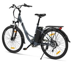 Touroll B1 lavstels-elcykel: 90 km rækkevidde, udskifteligt batteri på 561,6 Wh, Shimano 7-trins gear, 25 km/t