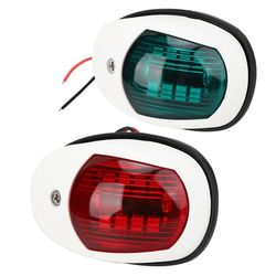 Båd LED Navigationslys Dobbeltpakke, 10-30V Vandtæt Maritim Signallampe til Yachter, Fartøjer & Dæk, Robust Hvid, Kompakt