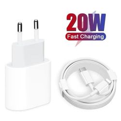 20W Hurtiglader + 2M Kabel USB-C / Lightning
