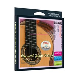 Alice AC136BK-H Svarta Nylon Klassiska Gitarrsträngar Set 6st/set (.0285-.044) Hård Spänning med en Gratis G-3:e Sträng