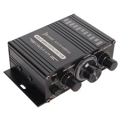 Bluetooth 5.0 Stereo Förstärkare Hi-Fi Ljud Aluminium 20Hz-20KHz 12V Universal Bil- & Hemljudsförstärkare