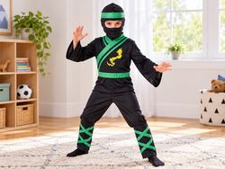 NINJA kostume - udklædning til fastelavn og Halloween. Størrelse M ZA6296
