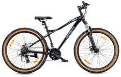 sun baby VERDANT SHRED Mountainbike 27,5 tommer – aluminiumsstel, 21 gear, let, affjedring, Shimano skivebremser – Sort