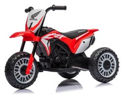 sun baby Motorcykel til børn Honda CRF450, Trehjulet batteridrevet legetøjsbil med lyd, rød