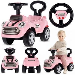 SUN BABY GO GO FASHION gåbil til børn 12 måneder+ med lydrat skubbebil lære-gå støtte - Rosa