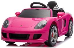 SUN BABY Porsche Carrera GT Cabrio elbil til børn 3-6 år, 12V 4,5Ah, 2 motorer, MP3, fjernbetjening, sikkerhedsseler, affjedring - pink