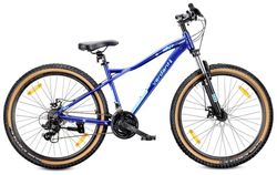 sun baby VERDANT SHRED Mountainbike 27,5 tommer – aluminiumsstel, 21 gear, let, affjedring, Shimano skivebremser – Blå