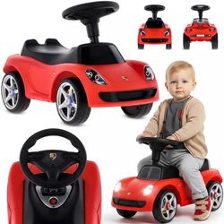 Sun Baby Gåbil Porsche Carrera GT til børn, lys og lyd, rød, 18 m+, belastning 30 kg