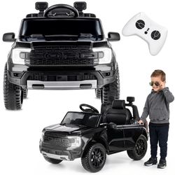 SUN BABY FORD elbil til børn med fjernbetjening MP3 12V 2x30W affjedring lys - Sort