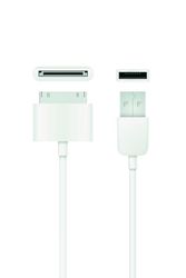 QNECT USB 2.0 type A hann - 30-pinners, 1 m, hvit