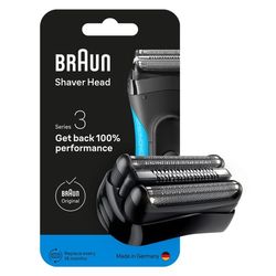 Braun Series 3 elektrisk barbermaskin ORIGINAL erstatningshode, 21B - Svart