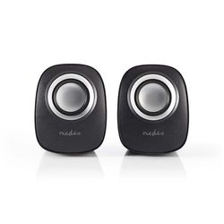 Nedis PC-højttaler | 2.0 | 12 W | 3.5 mm Hanstik | USB Drevet | Volumenkontrol