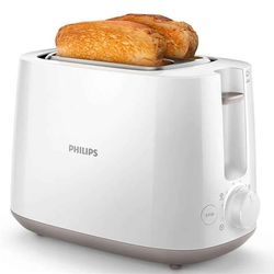 Philips Brödrost HD2581, Vit, 2 Skivor (HD2581/00)