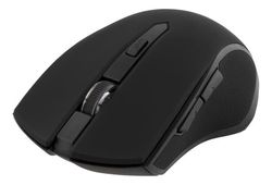 DELTACO trådløs optisk mus, 5 knapper med scroll, 1600 DPI, USB, svart