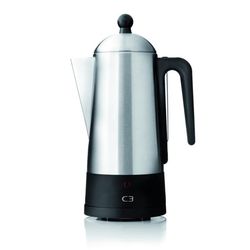 C3 Perkolator Design børstet rustfritt stål 6kp