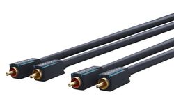 ClickTronic RCA-kabel, stereo Premiumkabel | 2x RCA plugg 2x RCA plugg | 2,0 m | OFC innerledare