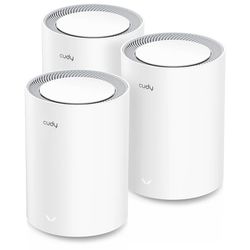 CUDY Mesh Solution M3000 3-pk WF6 AX3000 Gigabit 2.5G White