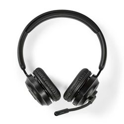 Nedis PC headset | On-Ear | Stereo | Bluetooth | Mikrofon som kan vikas undan | Svart