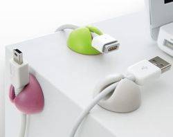Kabelholder-Kabelklemme Mini, 6-pak (Gul/Pink/Grøn)