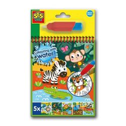 SES Creative Fargelegging med vann - Safari-malebok - (S00131)