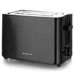 Emerio Brødrister 2 plater 700Watt Svart