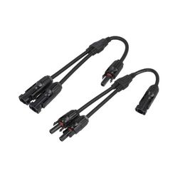 Solcelletilkobling MC4, Y-adapter 2 til 1