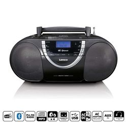 Lenco Bärbar DAB+- och FM-radio med CD-kassett och Bluetooth® Svart