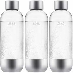 3-pack AGA AQVIA Steel 1L, PET-pullo