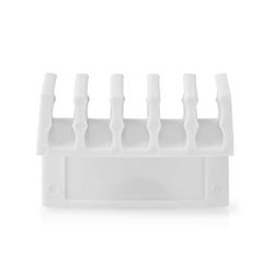 Nedis Kabel Management | Kabelklips | Klik og Go | 2 stk. | Antal slots: 5 Pladser | Maksimal tykkelse på kabel: 7.1 mm | Polypropylene | Hvid