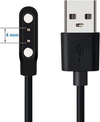 Universal Smartwatch 2-bens magnetisk opladerkabel (4 mm kontakt afstand)