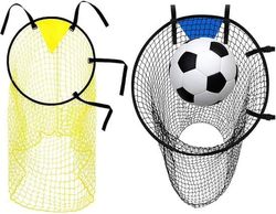 2-delt fodboldmålsæt (55x70cm & 45x60cm) med justerbare stropper, fodboldmål træningsudstyr til børnetræning og coaching