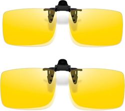Polariserede clip-on solbriller 2-pak rektangulære – Clip-on solbriller med UV-beskyttelse