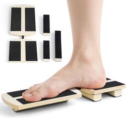 Balancebræt, Balancetræner, Ankelbalancebræt, Ankelstræk, Holdningskorrektion, Fysioterapi, Skridsikkert træ, til sport, yoga, Pilates